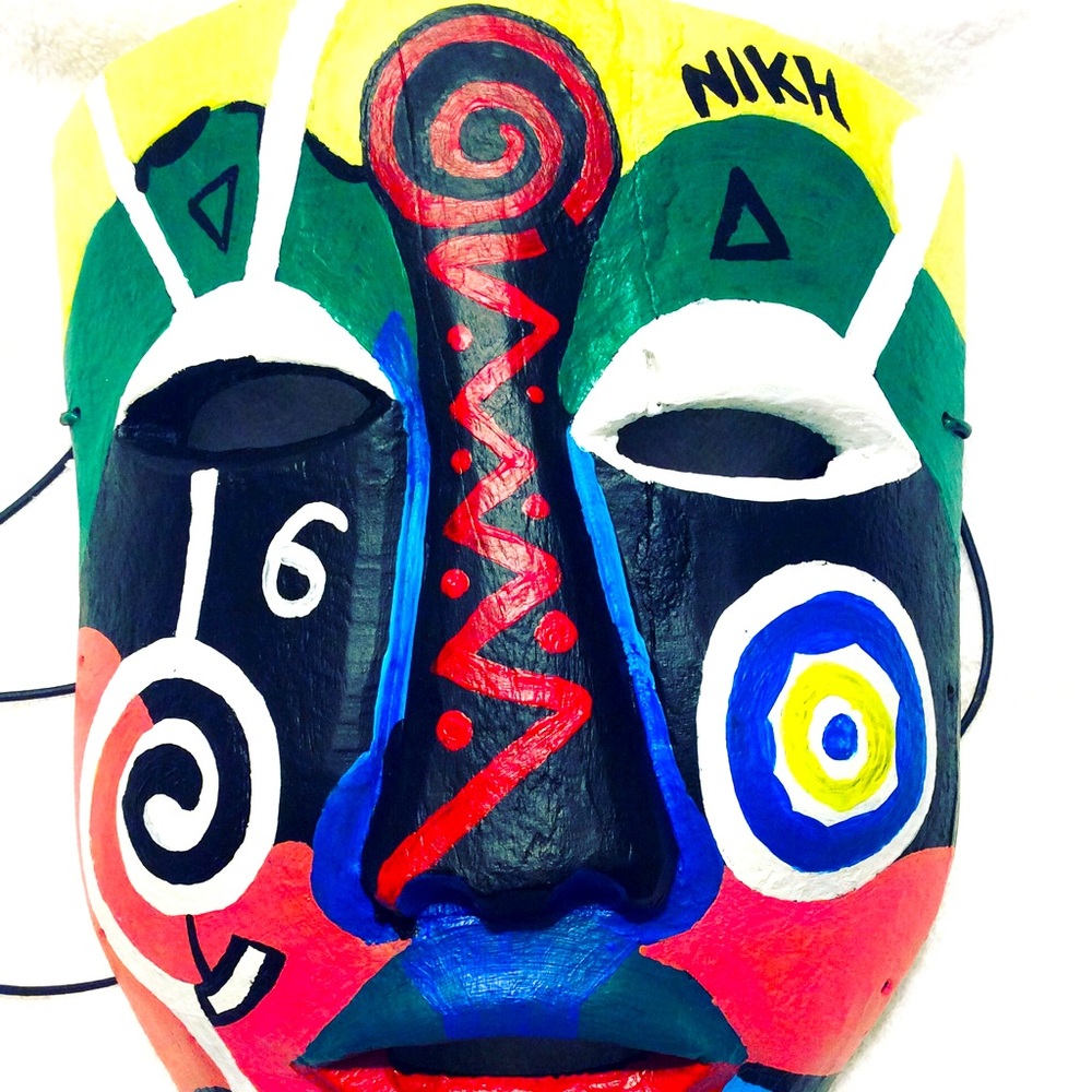 One of a kind African Mask Custom Mask Paint